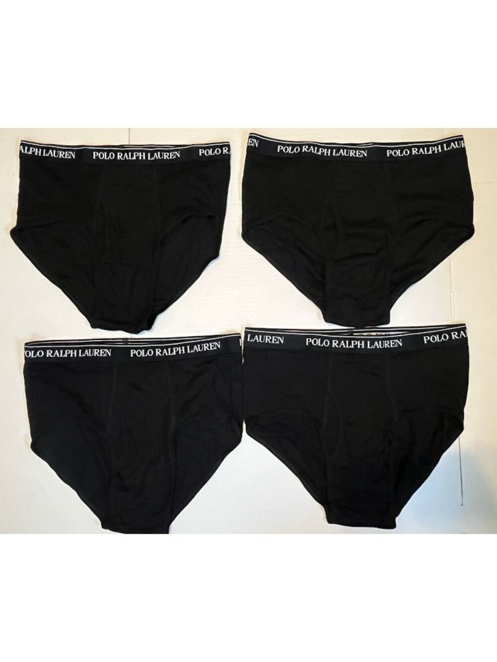 Polo Ralph Lauren Classic Fit Brief Men's XL Black 100% Cotton 4pk NWOT